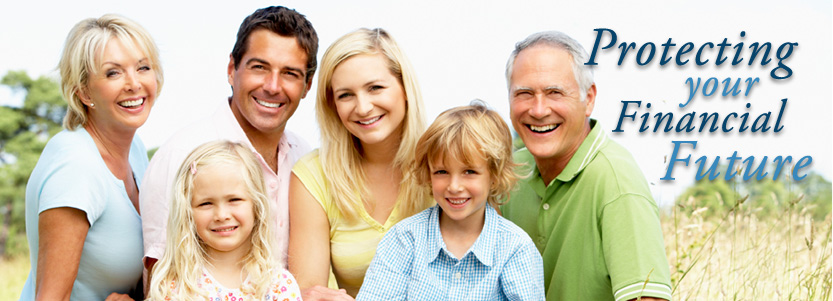 Large family smiling